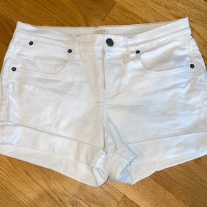 Jcrew white denim shorts 26